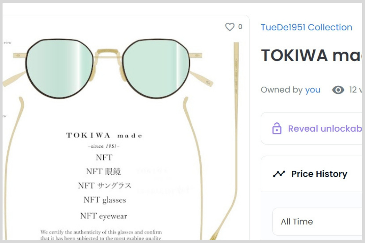 TOKIWAmadeのNFTメガネ画像