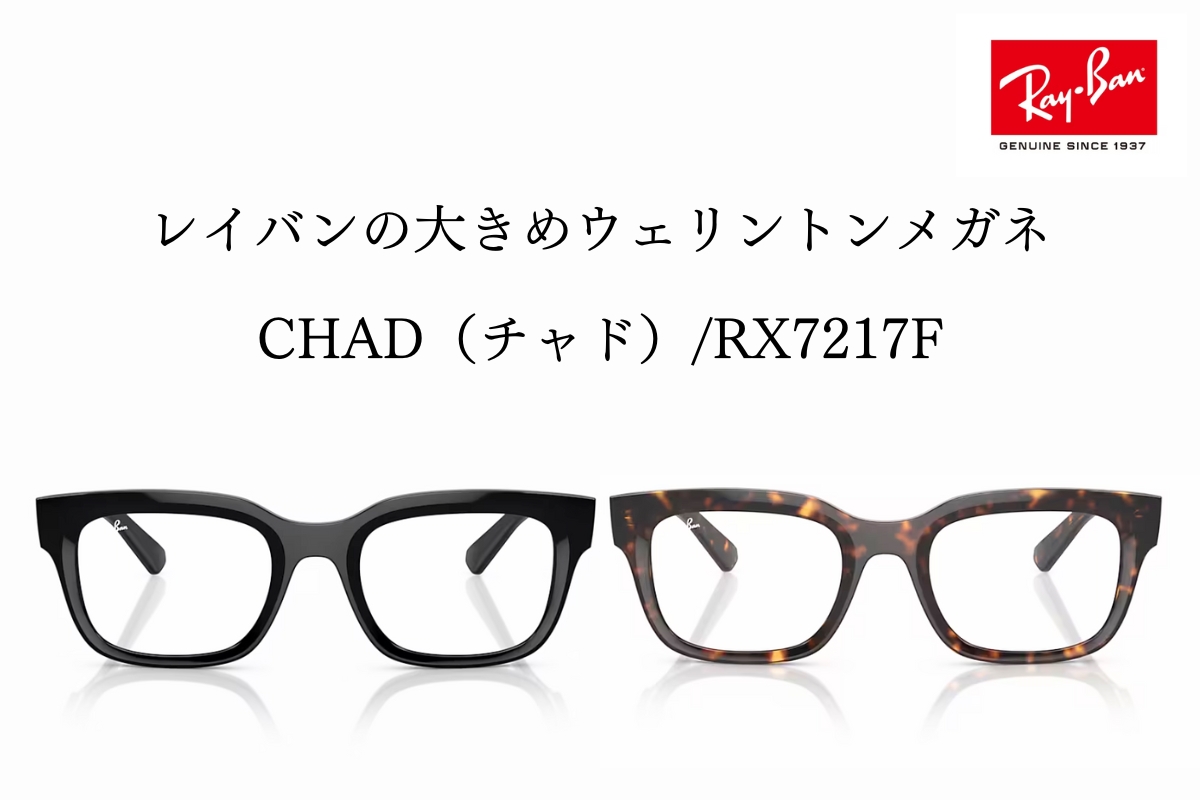 Ray-Banのビッグサイズウェリントンメガネ「CHAD（チャド）」